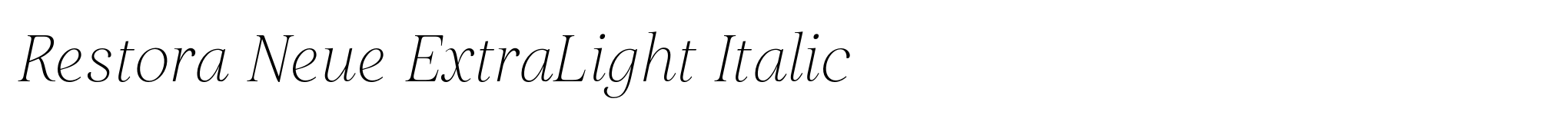 Restora Neue ExtraLight Italic image